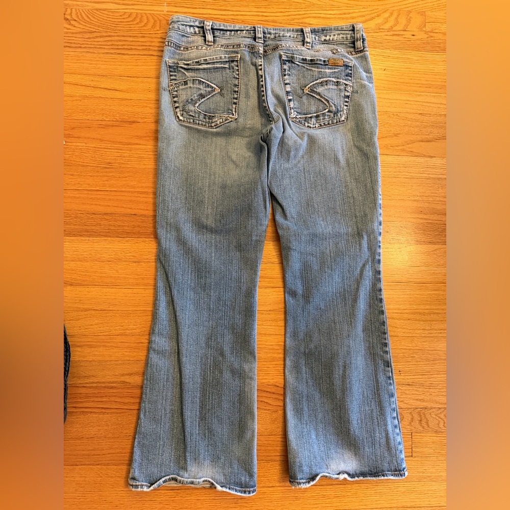 Silver Women's Boot Cut Stretch Jeans 33 x 31 - Picture 6 of 12